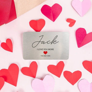 Valentines Wallet Card, Small Valentines Gift, Personalised Valentines Card, Men's Valentine's Gift, Custom Anniversary Gift, Keepsake Gift - Amy Lucy