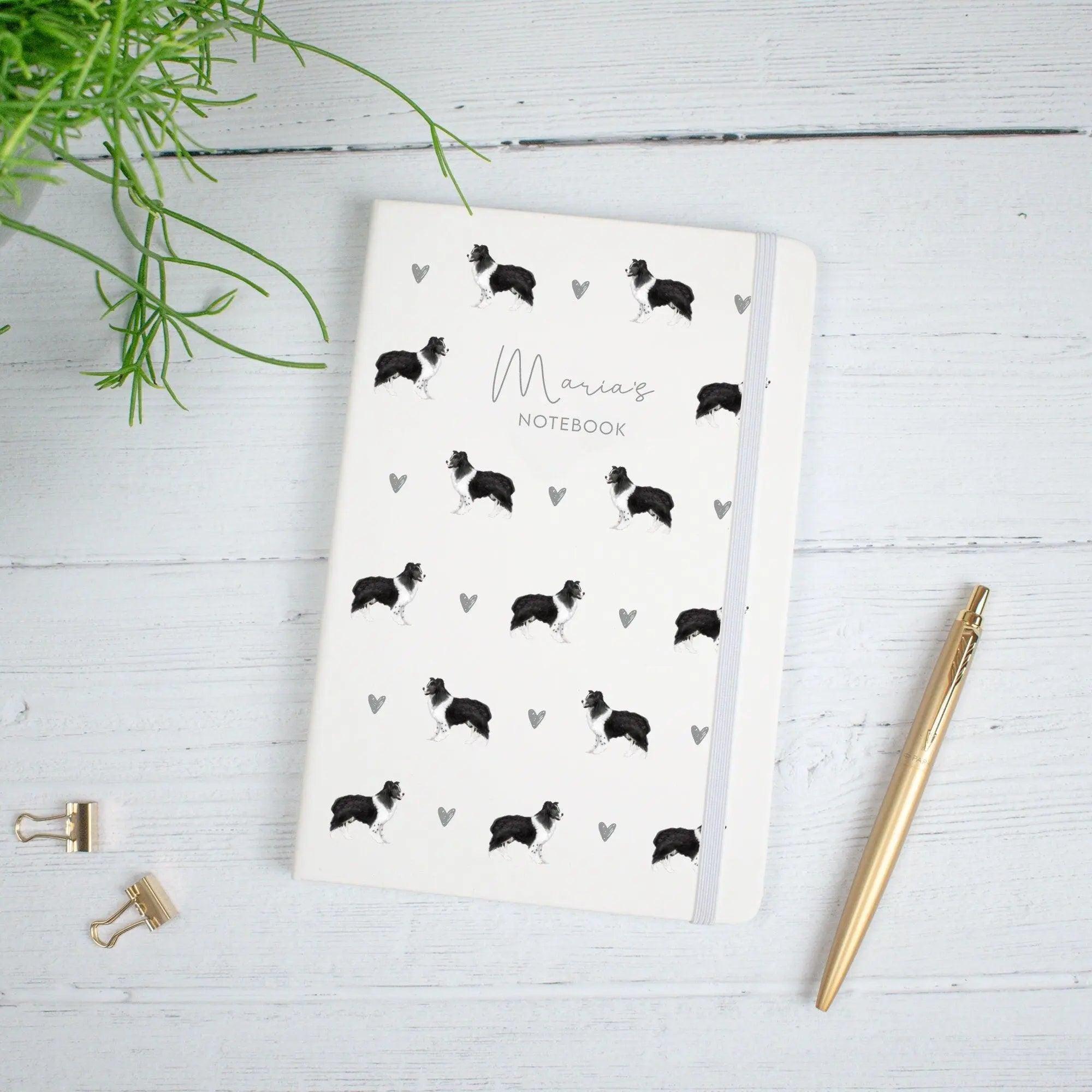 Personalised Border Collie Journal, Border Collie Gift For Her, Border Collie Dog Notebook, Border Collie Dog Gifts, Personalised Dog Gift,