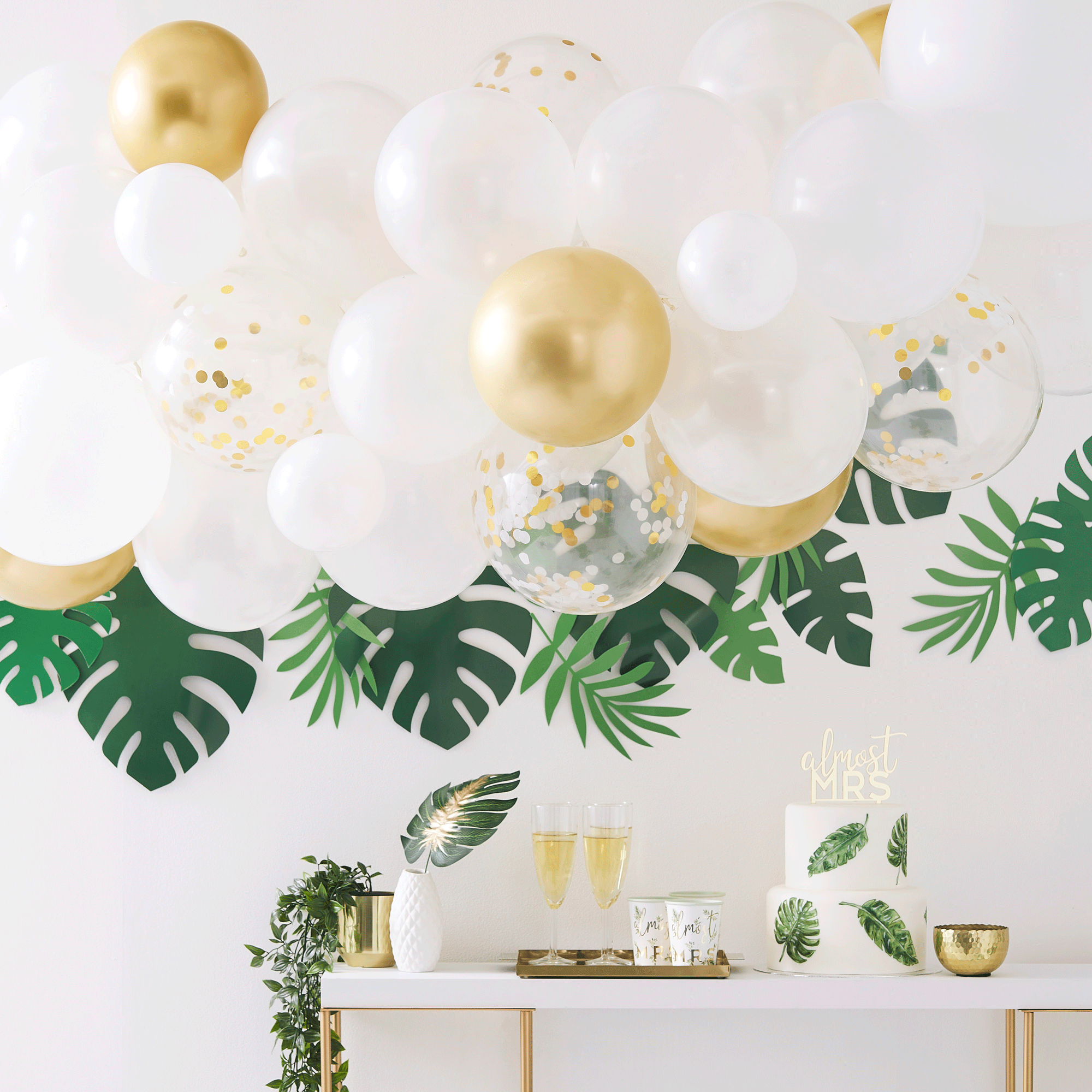 Gold Chrome Balloon Arch