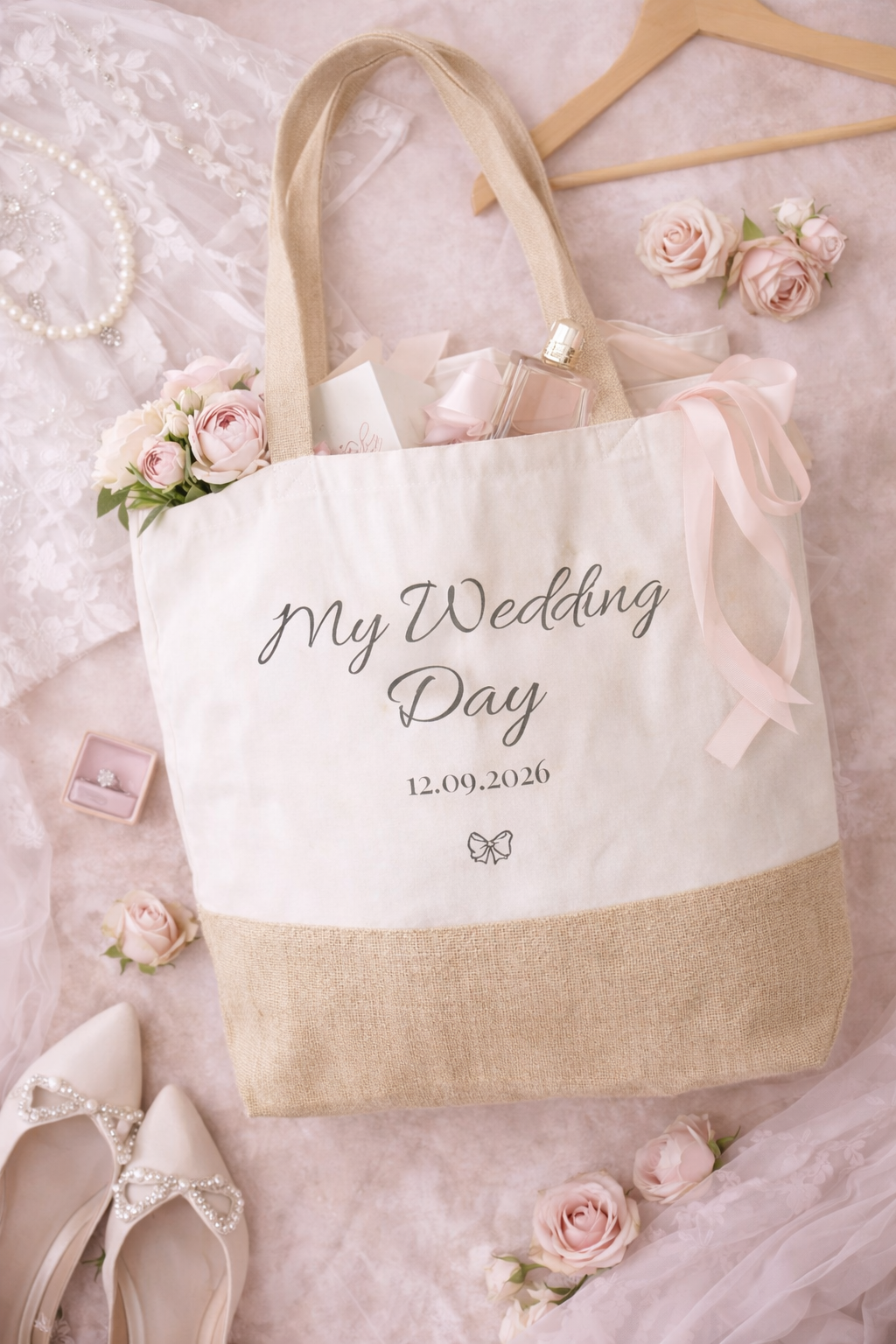 Wedding Day Personalised Tote Bag