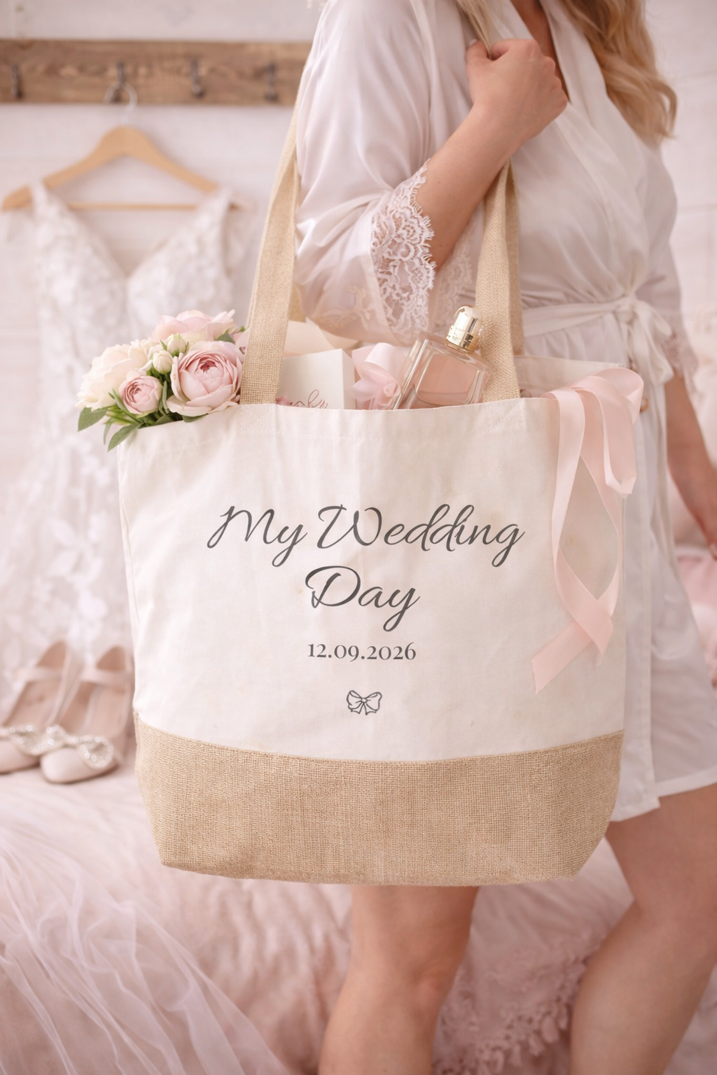 Wedding Day Personalised Tote Bag