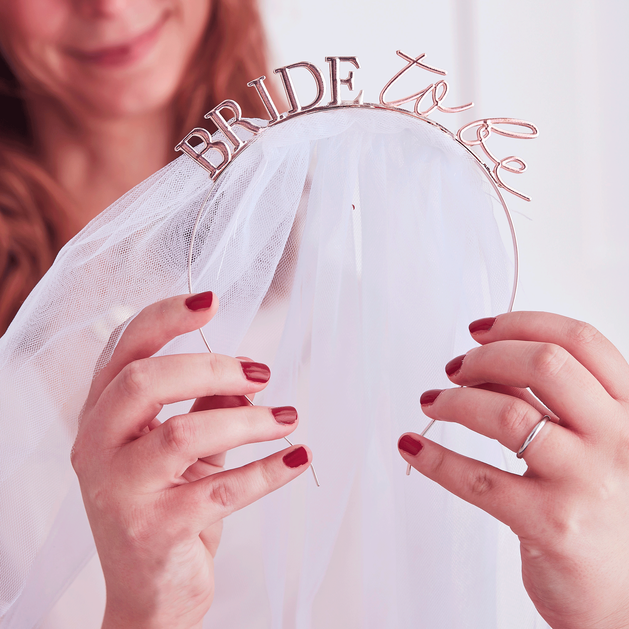 Metal Bride To Be Hen Party Veil Headband