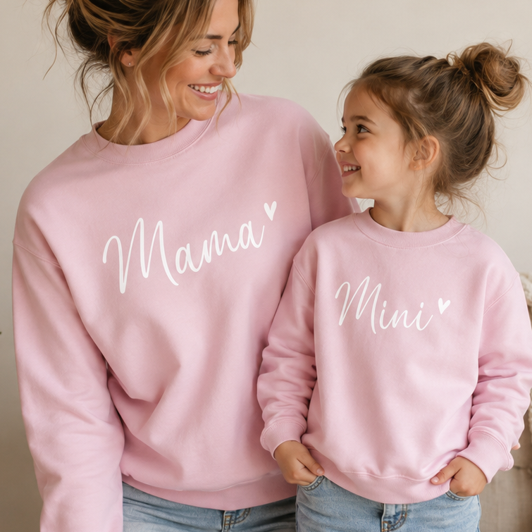 Mama and Mini Sweatshirt, Mum and Daughter Matching, Mama Mini Gifts, Mother's Day Outfit, Mother Daughter Matching Jumpers, Gift for Mum