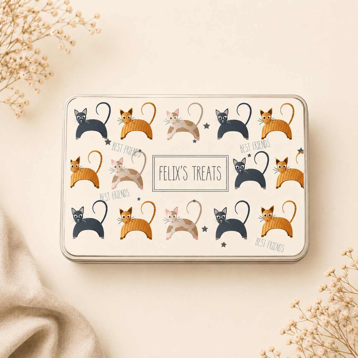 Personalised Cat Treat Tin