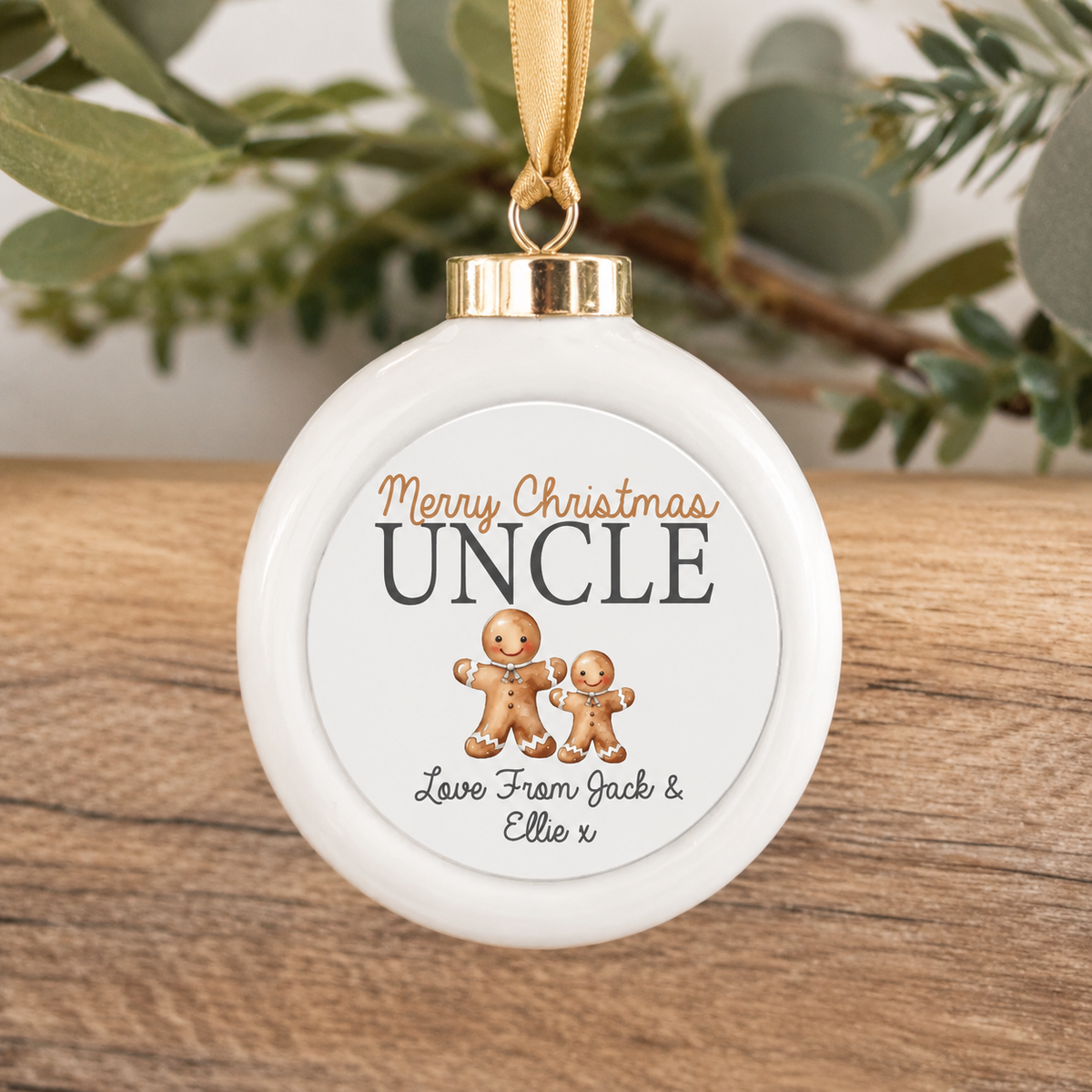 Christmas Uncle Bauble, Uncle Xmas Gift, Uncle Keepsake, Uncle Gift, Custom Bauble, Personalised Bauble, Uncle Gift, Family Gift, Christmas