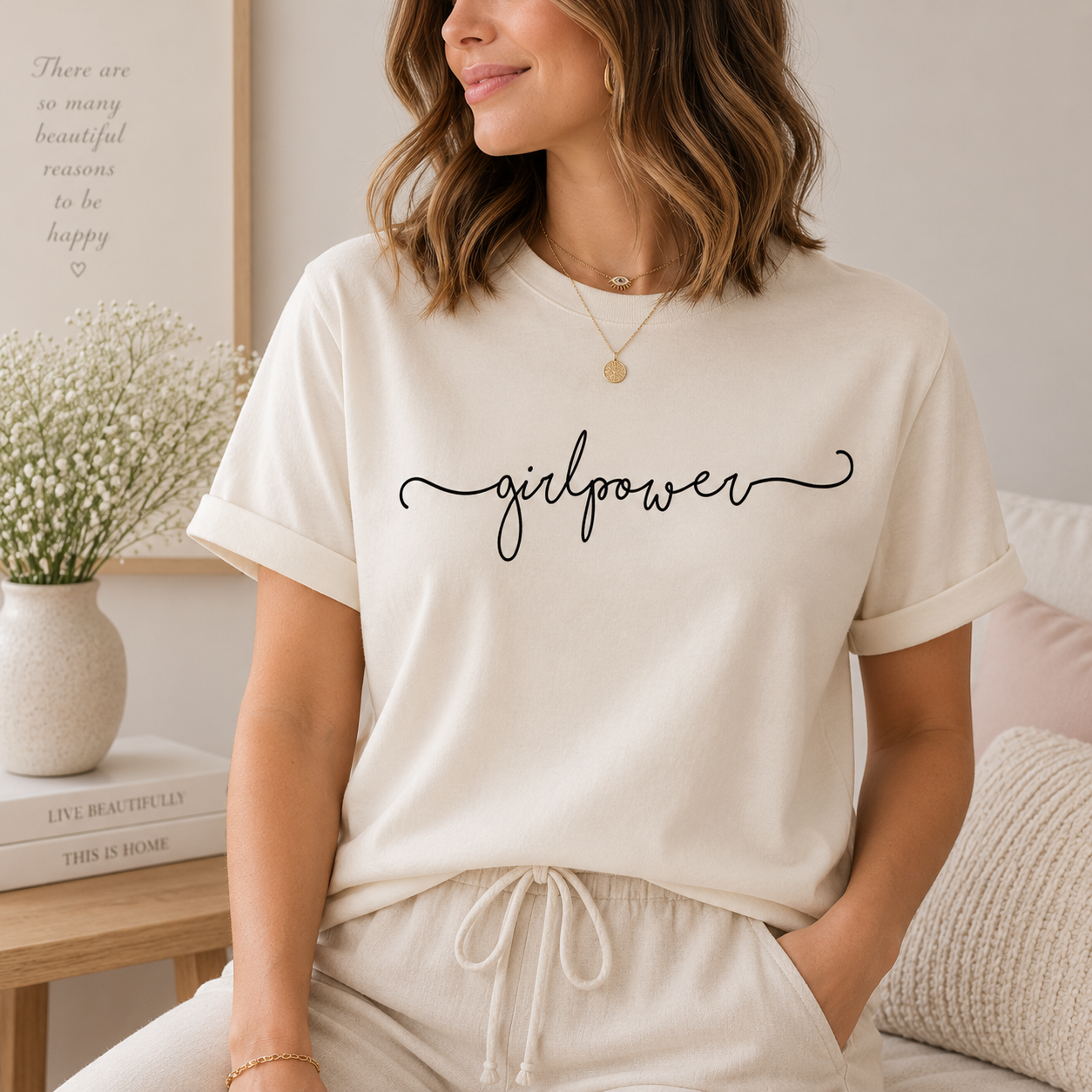 Girl Power T-shirt, Casual T-shirt, White Slogan Girls Tops, Women's Slogan Top, Teenager Tops, Fashion Tops, Teen, Girl Top, Feminist Top