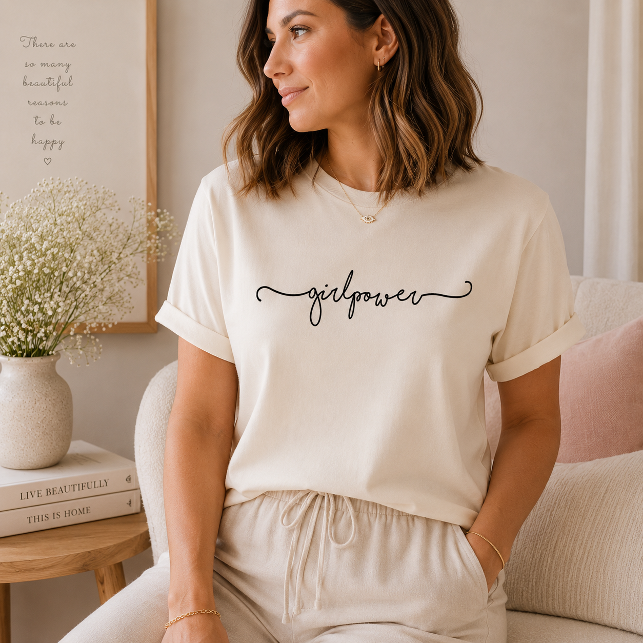 Girl Power T-shirt, Casual T-shirt, White Slogan Girls Tops, Women's Slogan Top, Teenager Tops, Fashion Tops, Teen, Girl Top, Feminist Top