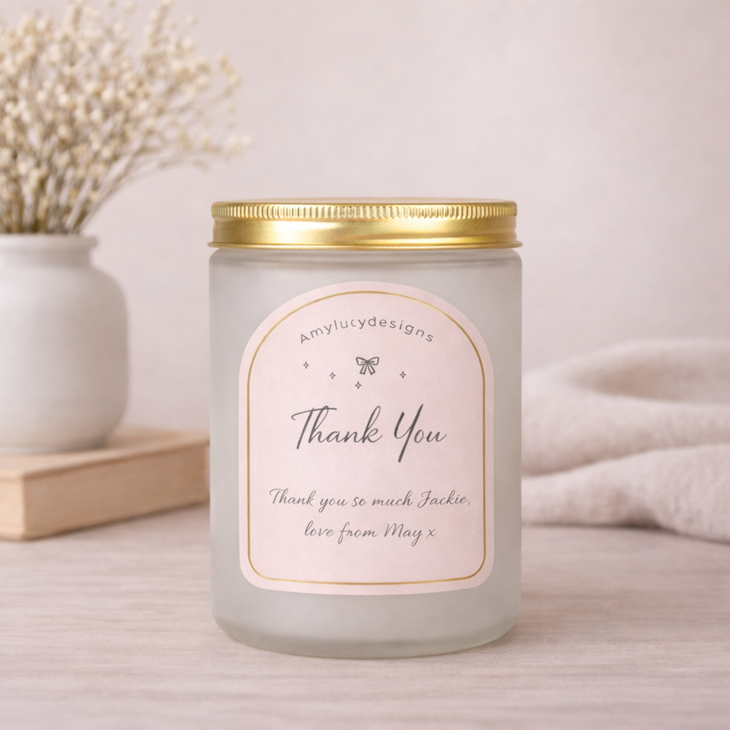 Personalised Thank You Candle