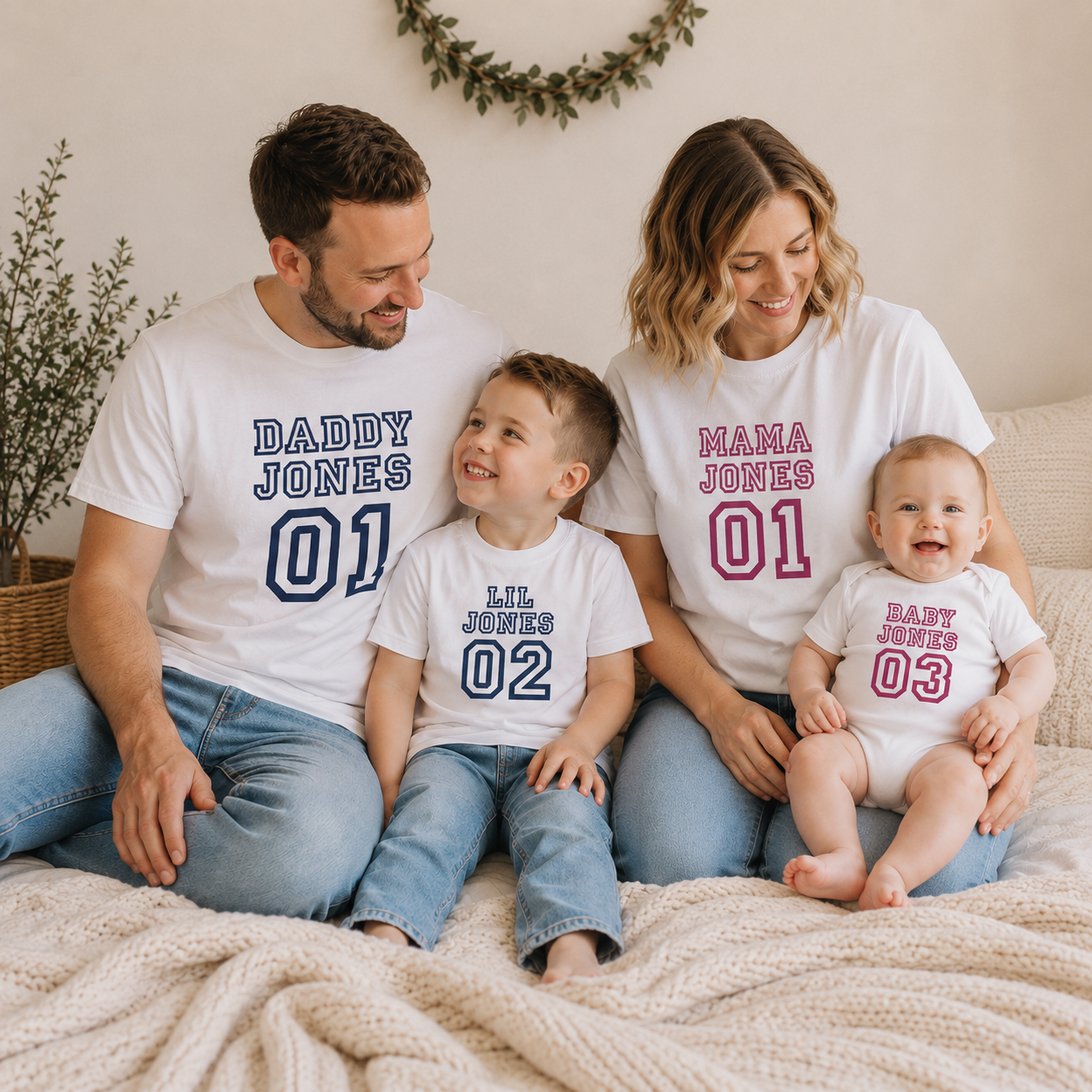 Personalised Fathers Day T-shirt, Matching Family Soccer T-shirts, Father and Son Matching Tops, Father Daughter Shirts, Football T-shirt