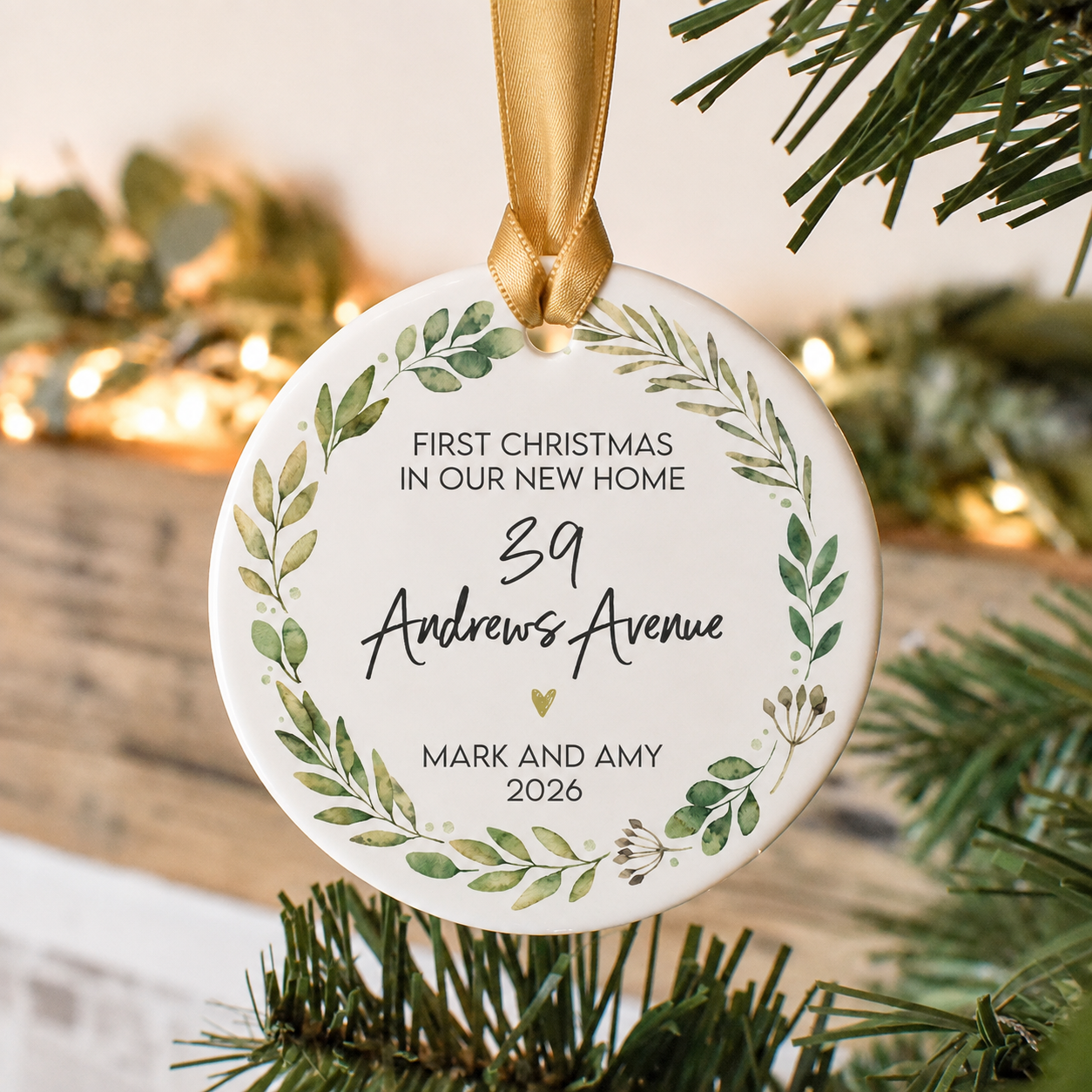 Personalised New Home Christmas Bauble, Our First Christmas Bauble, New Home Christmas Gift, New Home Gift, First Home Christmas Gift