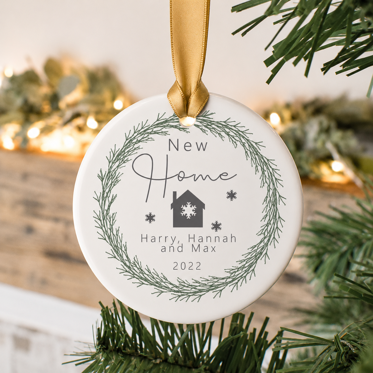 Personalised New Home Christmas Bauble, Christmas New Home Decoration, Family New Home Christmas Bauble, Home Bauble, Personalised, Decor