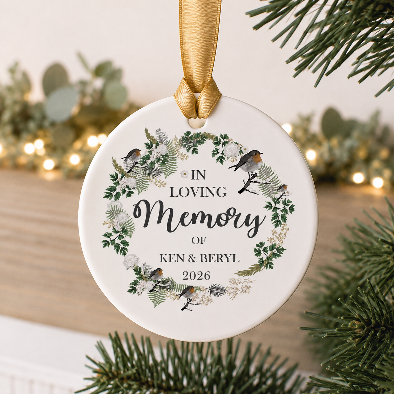 Personalised Christmas Lost Love One Bauble Memorial Bauble Christmas Remembrance Gift Remember Loved One Loving Memory