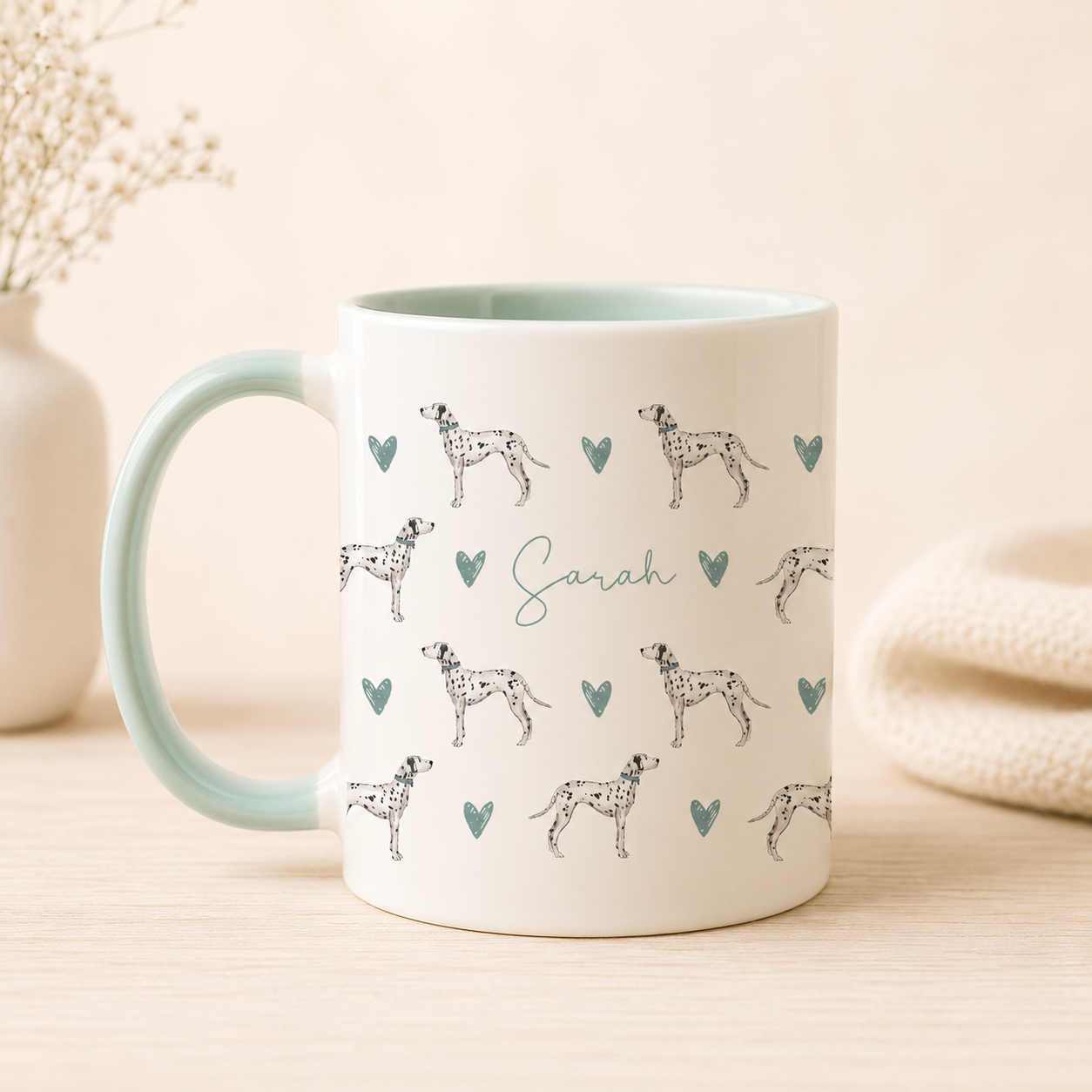 Personalised Dalmatian Mug, Dalmatian Gift For Her, Dog Lover Gift, Dalmatian Gifts, Dog Custom Gifts, Personalised Dog Mug, Dog Mum Gift