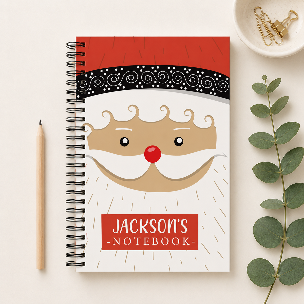 Personalised Christmas Notebook for Kids