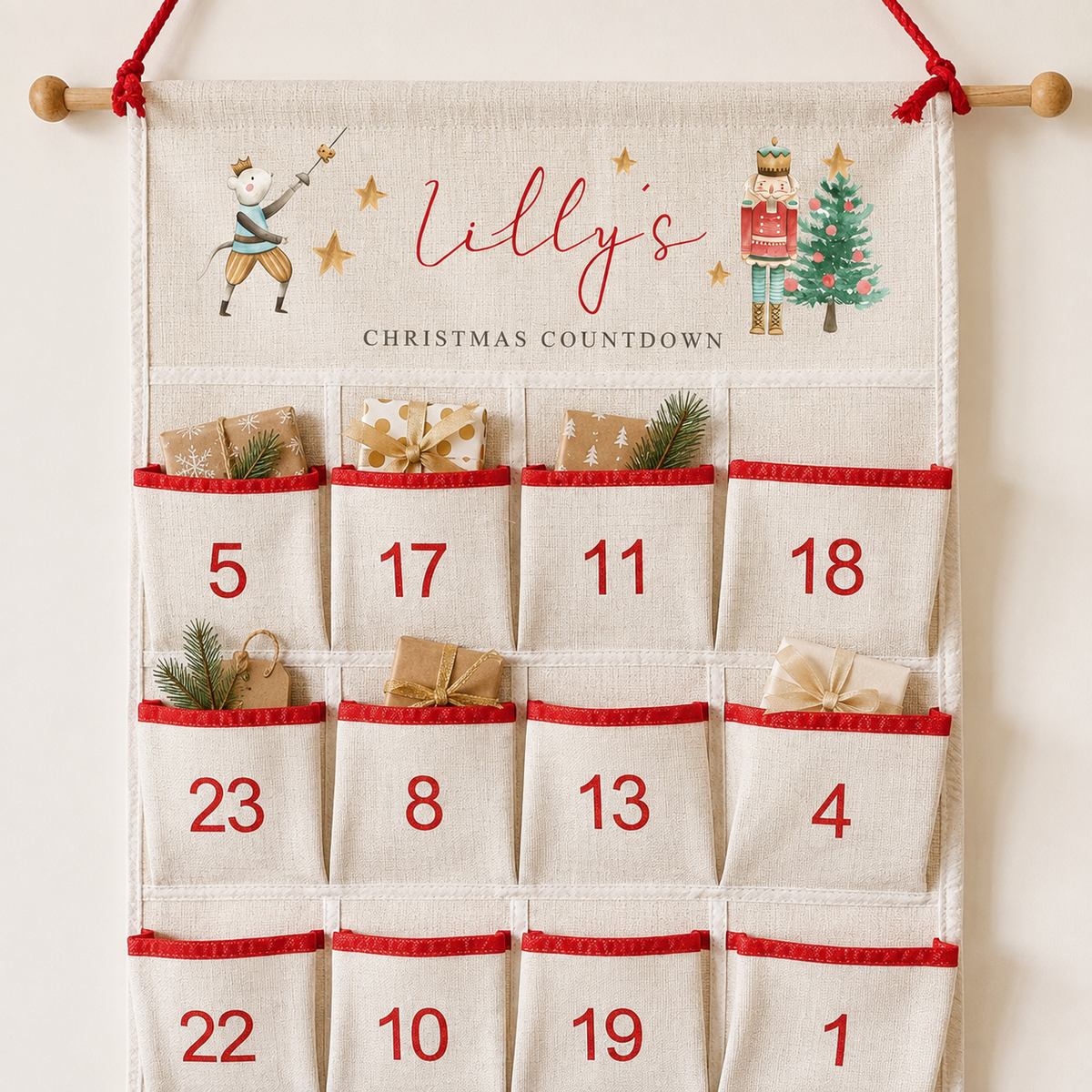 Personalised Christmas Nutcracker Advent Calendar, Soldier Christmas Countdown, Kids Advent Calendars, Family Advent Calendar, Christmas