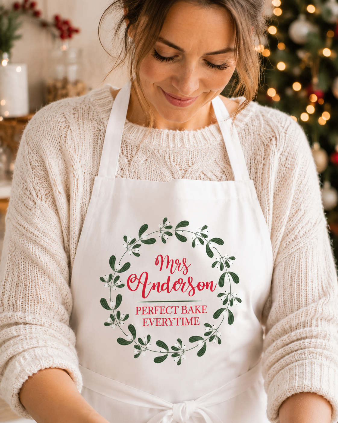 Personalised Christmas Apron, Custom Made Christmas Aprons, Personalised Christmas Gifts, Personalised Ladies Apron, Christmas Gifts,