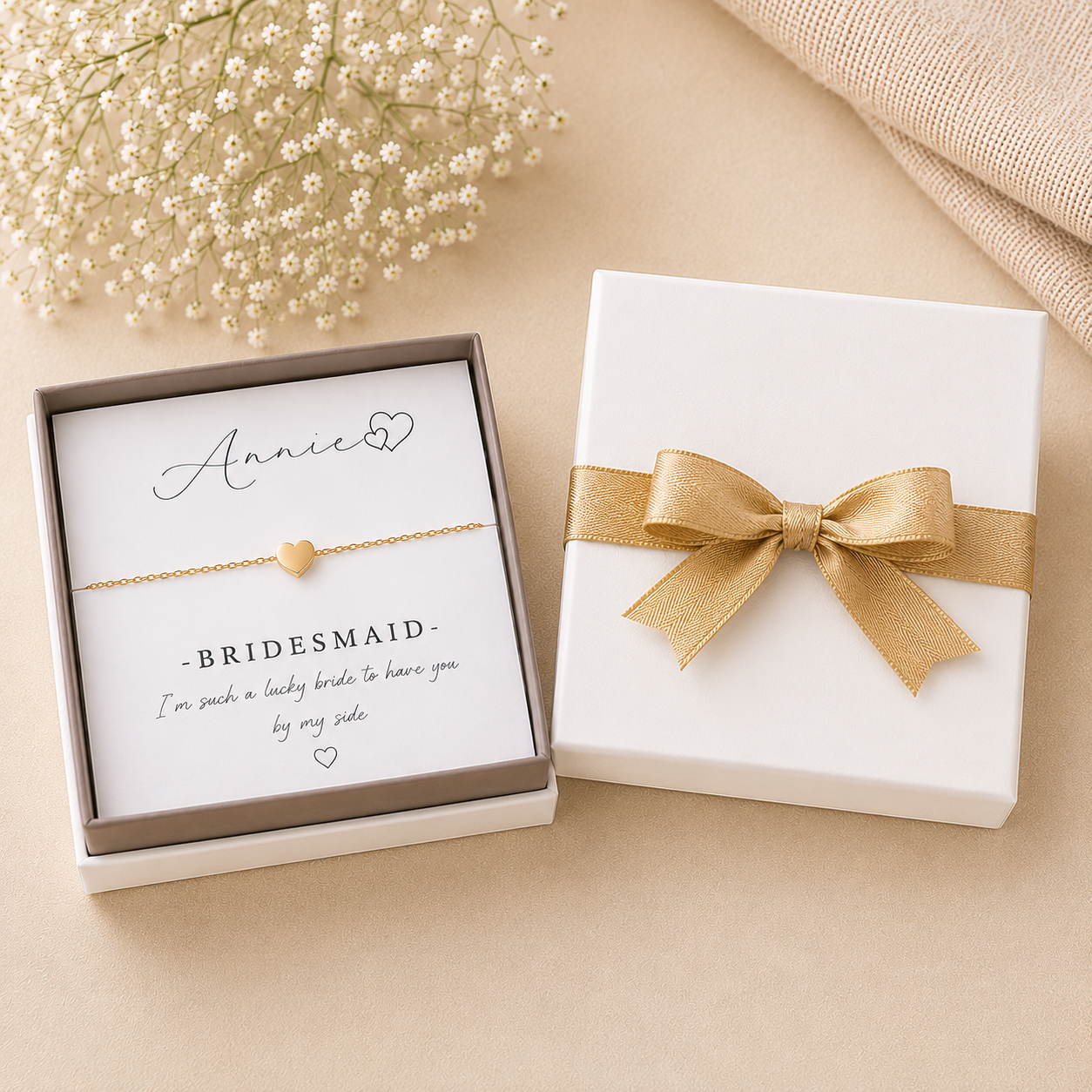 Personalised Bridesmaid Gift Necklace, Bridesmaid Jewellery, Thank You Bridesmaid Gift, Personalised Bridesmaid, Thank You Maid of Honour