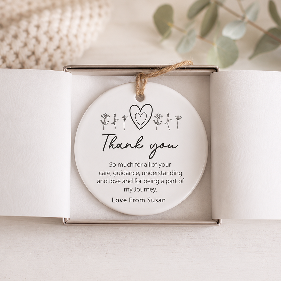 Personalised Thank You Gift, Thank You Ornament, Nurse Gift, Teacher Gift, Work Colleague Gift, Leaving Gift, Friend Gift,