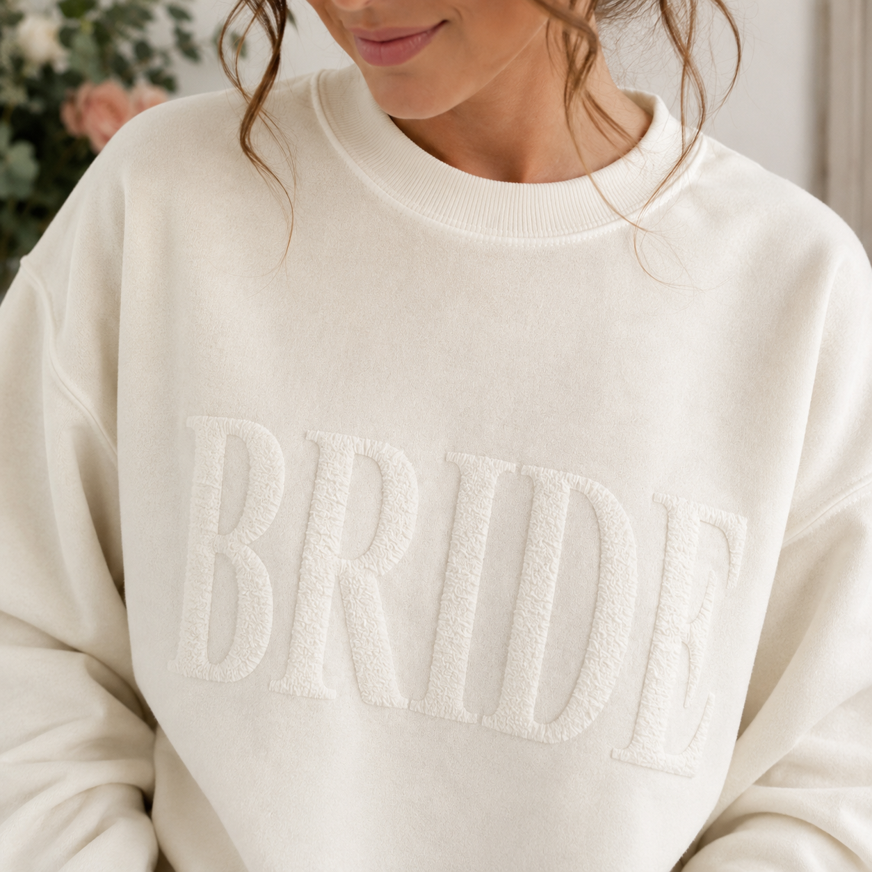 Bride Sweatshirt Embossed