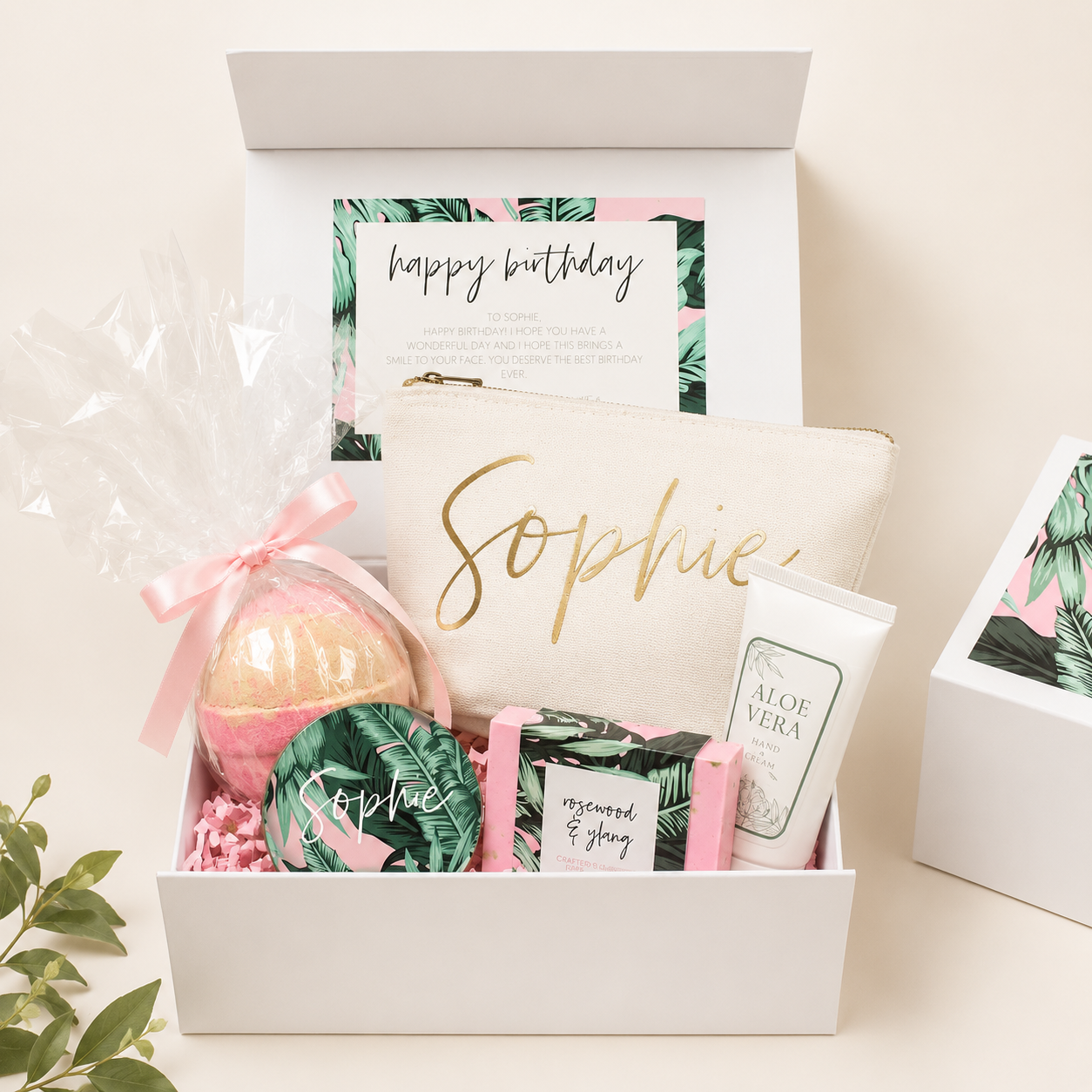 Personalised Happy Birthday Gift Box Filled, Gold Best Friend Gift Box, Beauty Filled Gift Boxes, Spa Kits Box, Happy Birthday Gift, Gifts,