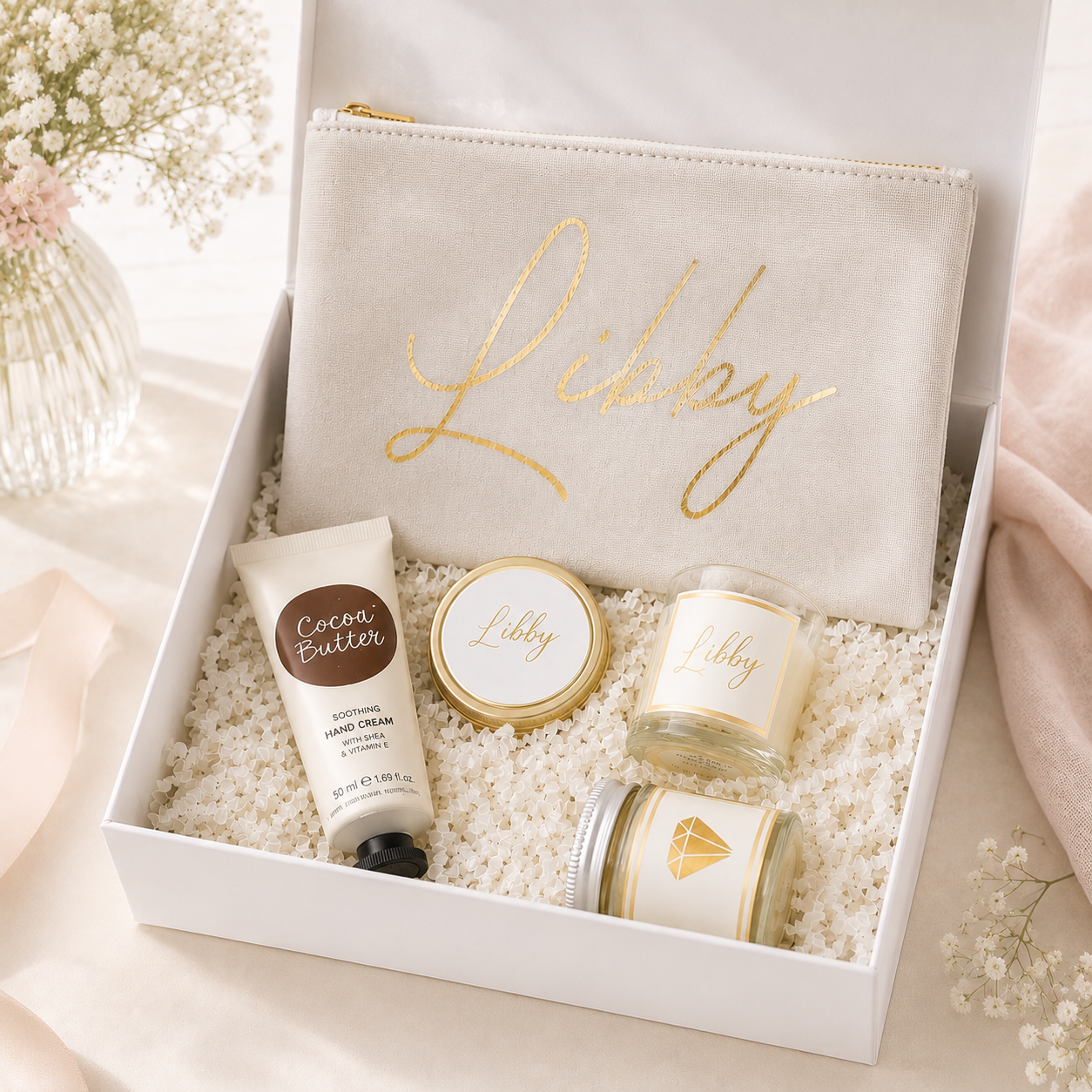 Bridesmaid Gift Box - Personalised - Metallic Gold