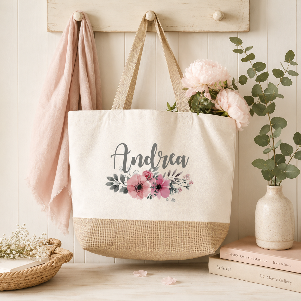 Personalised Bridesmaid Tote Bag, Bride Shopper Bag, Bridesmaid Favour, Personalised Bride Jute Bag, Bridesmaid Gift, Bride Gifts, Jute Bag