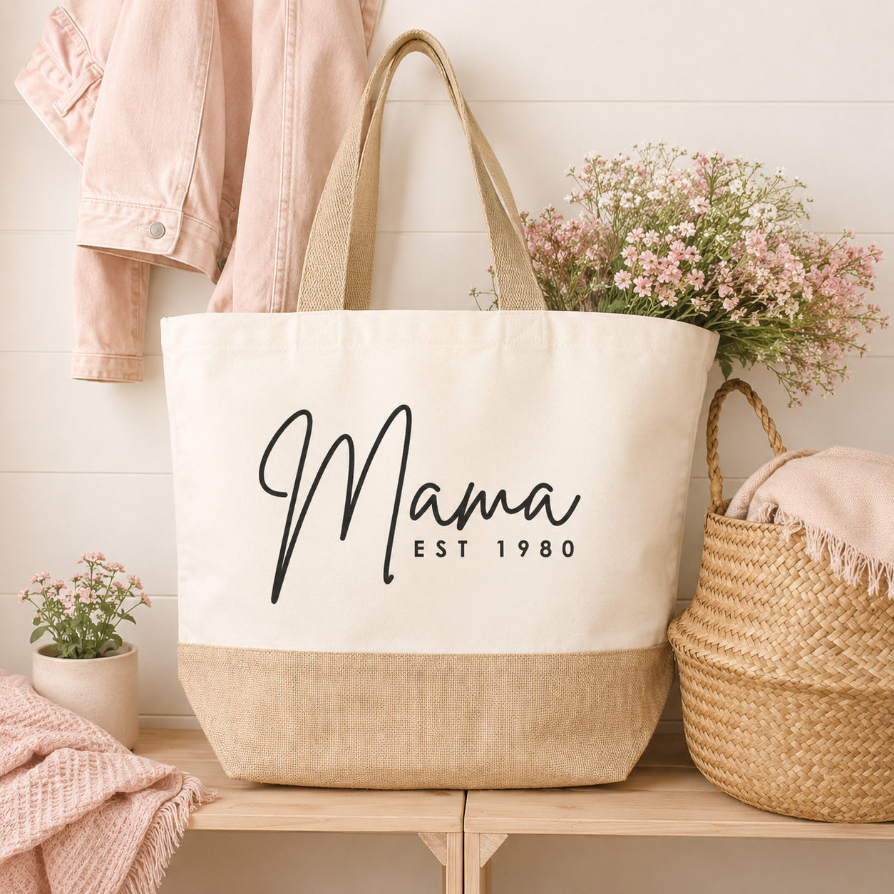 Personalised Mum Bag, New Mum Bag, Mother's Day Tote Bag, Personalised Mum Shopping Bag, Mother's Day Gift, Mama Tote Bag, Shopper Bag