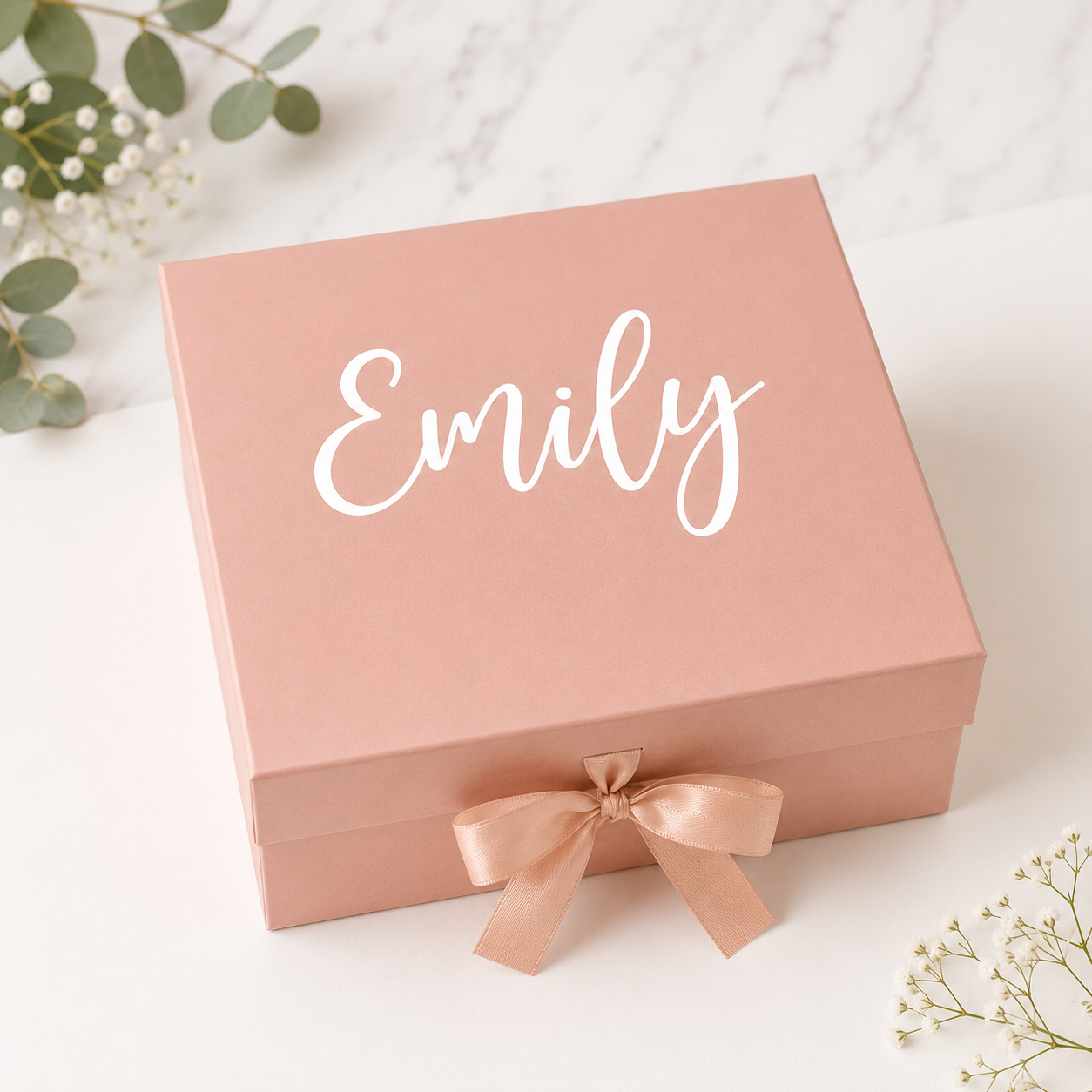 Personalised Large Gift Box, Empty Gift Box, Birthday Large Gift Box, Happy Birthday Gift Box, Birthday Hamper, Rose Gold, Big Gift Box