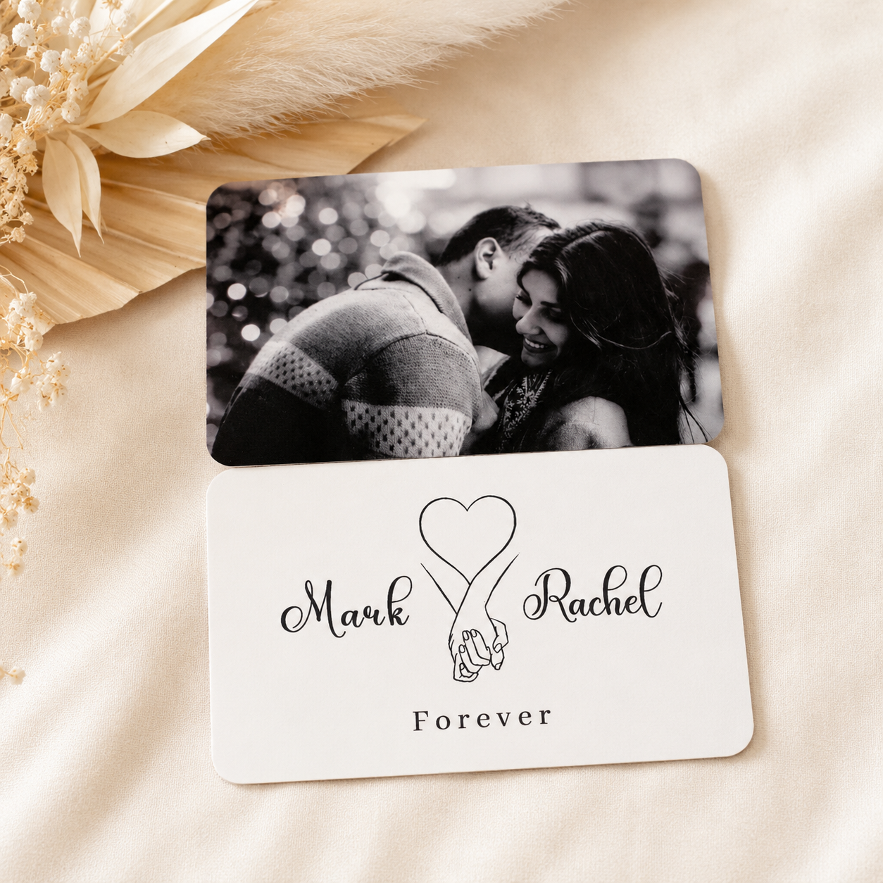 Personalised Anniversary Gift, Anniversary Wallet Card, Keepsake Purse Card, Couple Photo Gift, Boyfriend Keepsake Gift, Gift for Him,