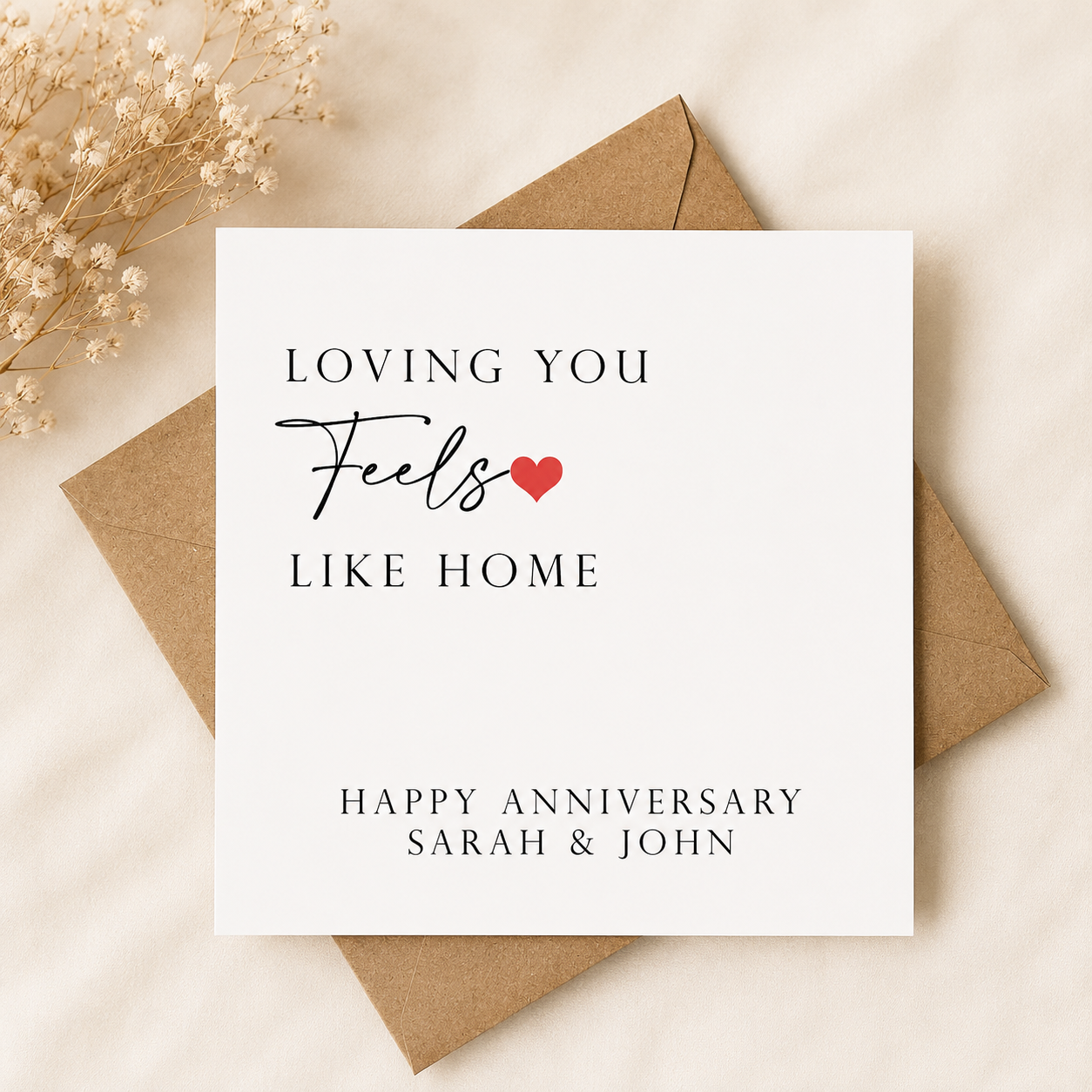 Personalised Anniversary Card, Anniversary Gift, Personalised Anniversary Gifts, Personalised Name Greetings Card, Wedding Anniversary Gift