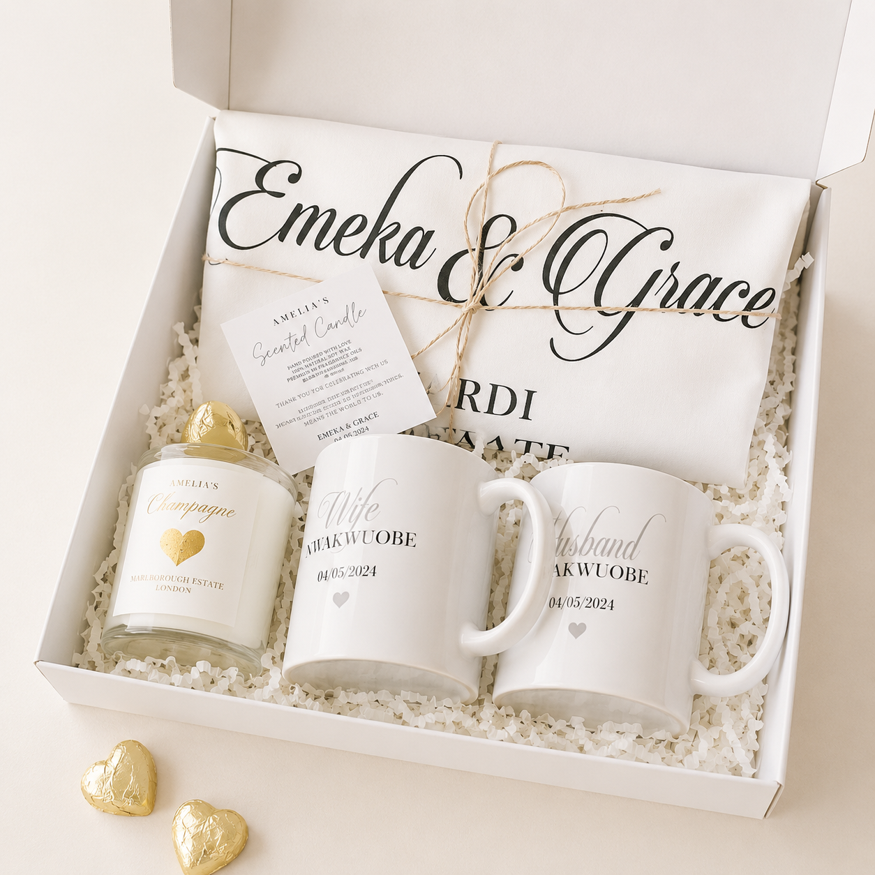 Mr Mrs Wedding Gift Box, Personalised Wedding Gift Box, Engagement Gift, Wedding Gifts, Wedding Day Gifts, Couple Gifts, Filled Gift Boxes,