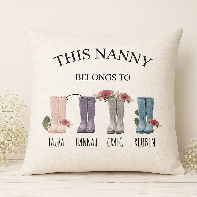 Personalised Nanny Belongs To Cushion