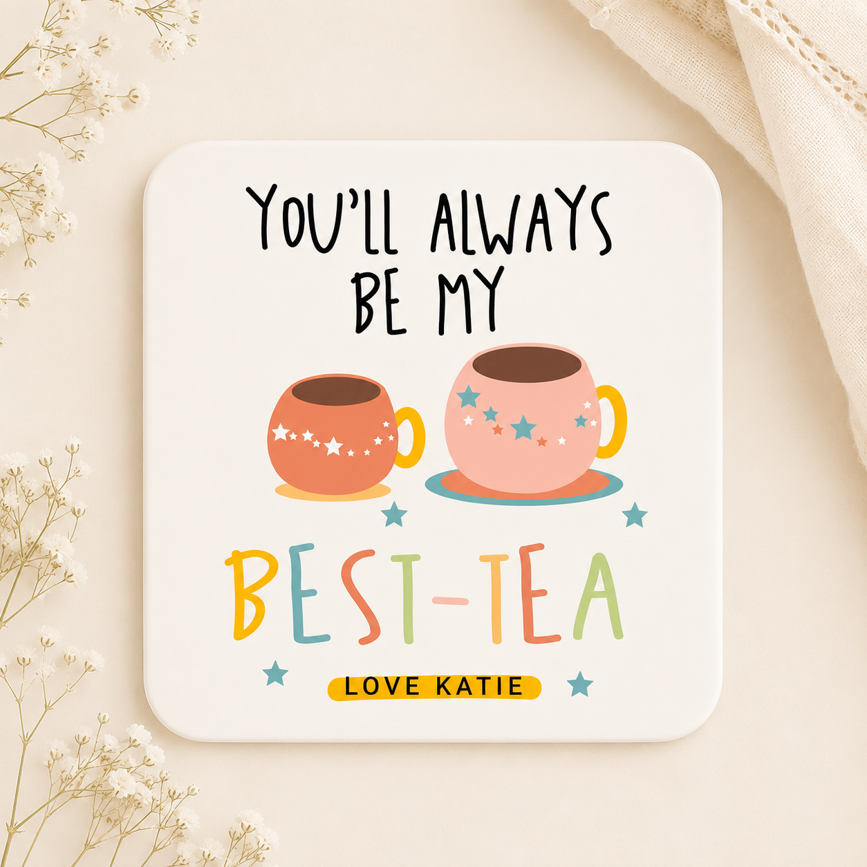 Personalised Best Tea Gift, Best Friend Gift, Positivity Gift, Friendship Gift, Thank You Gift, Mental Health Gift, Appreciation Gift,