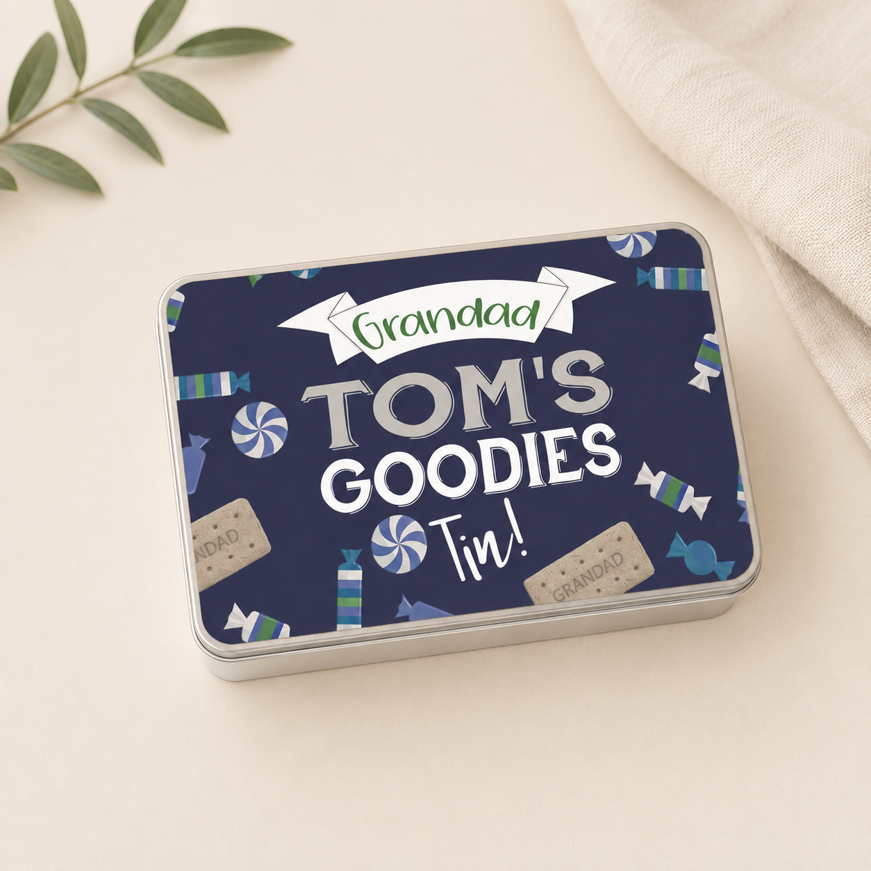 Personalised Granddad Treat Tin, Granddad Gift, Christmas Granddad Gift Tin, Granddad Gifts, Fathers Day Gifts, Dad Gifts, Grandchild Gifts,