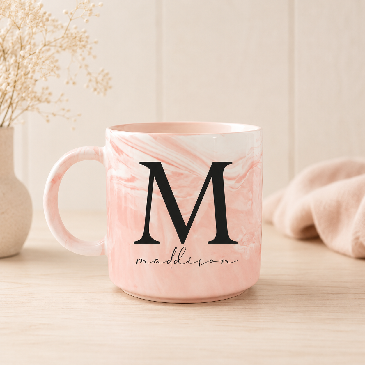Personalised Marble Mug, Bridesmaid Mug, Custom Initial Mug, Personalised Office Mug, Name Mug, Coffee Mug, Gift for Her, Marble Homeware