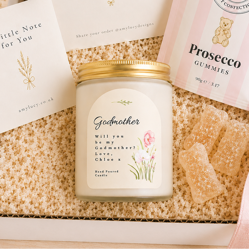 Personalised Godmother Gift, Will You Be My Godmother Candle, Godparents Candle Custom Candle, Godmother Gift Candle, Personalised Candle,