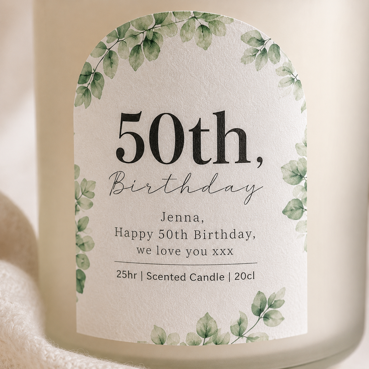 Personalised Happy Birthday Candle, Personalized Birthday Candle Gift, Birthday Gift, Birthday Present, For Her, Birthday Custom Message