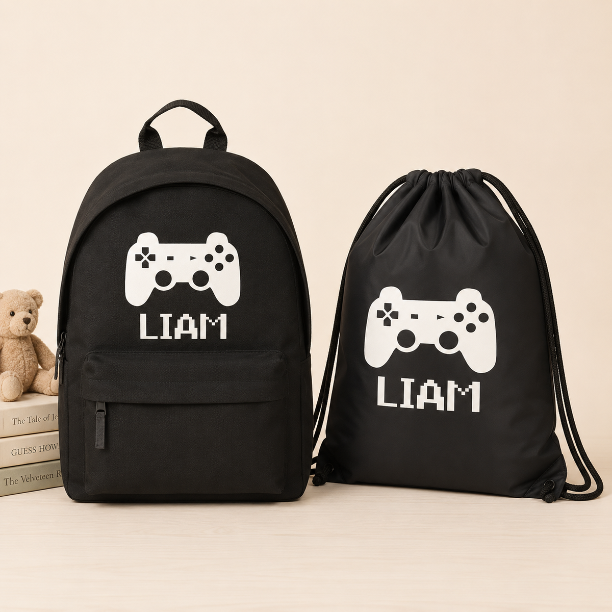 Personalised Gaming Backpack, Gamer School Bag, Kids Gamer Rucksack, Boys School Backpack, Kids Children Student Backpack, Back To School