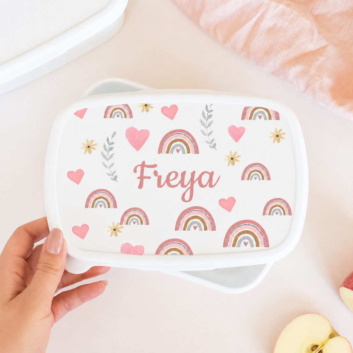 Personalised Rainbow Lunch Box, Rainbow School Lunch Box, Rainbow Snack Box, Girls School Lunch Box, Children Student, Box School Lunch