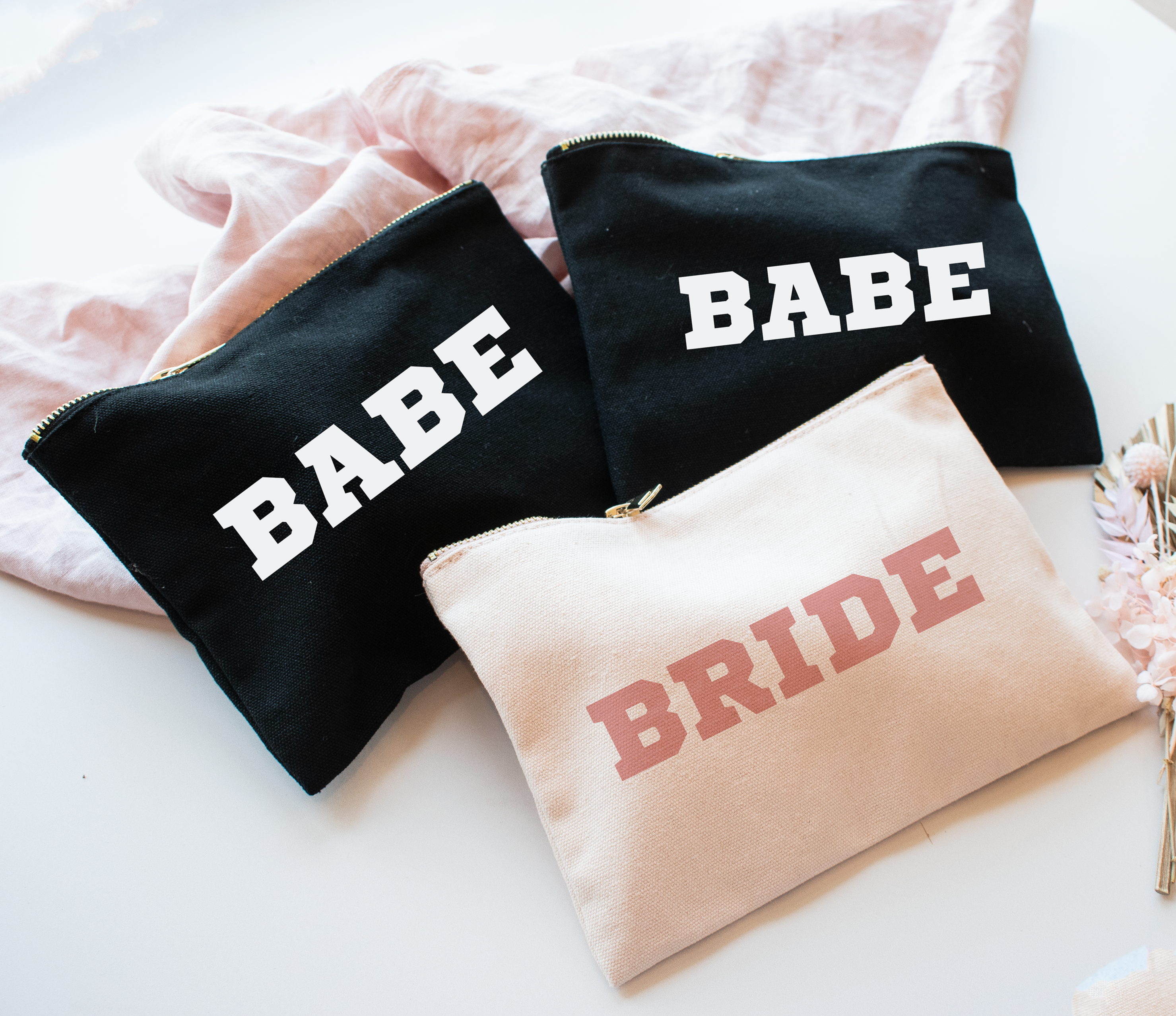 Personalised Bridesmaid Makeup Bag, Hen Night Cosmetic Bag, Bridesmaid Make Up Bag, Bridesmaid Favours, Bags and Purses, Bridal Party Gifts