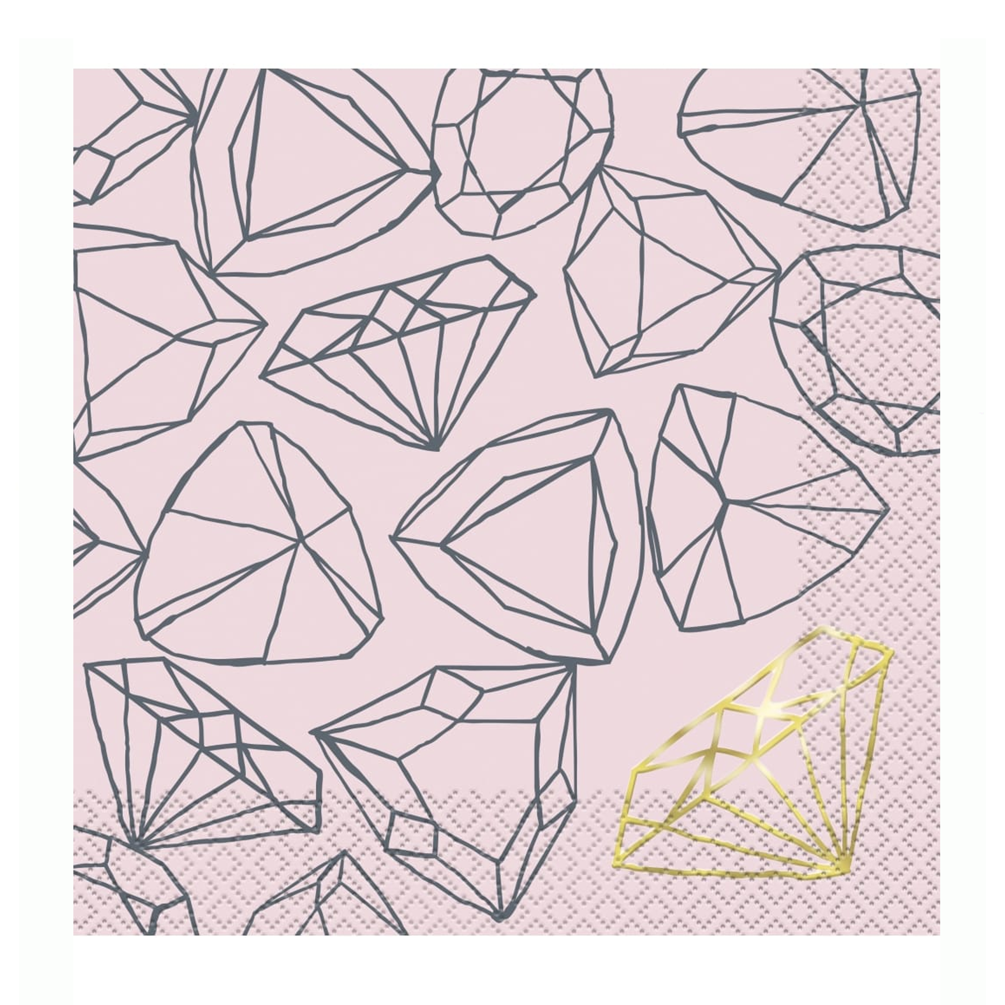 Pack of 16 Large Diamond Motif Napkins