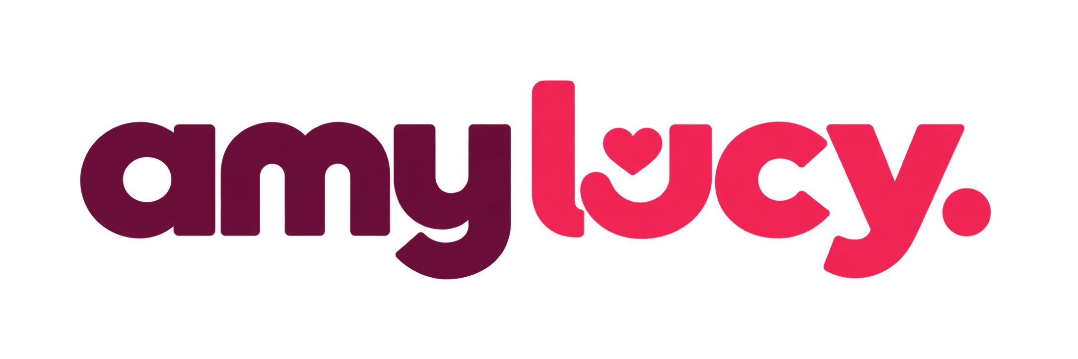 Amy Lucy plum and raspberry heart logo for the website header
