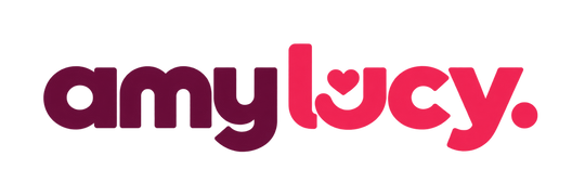 Amy Lucy plum and raspberry heart logo for the website header