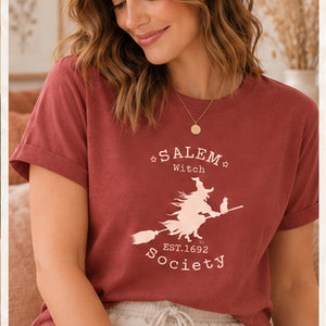 Salem Witch Society T-shirt in Earthy Red - Amy Lucy