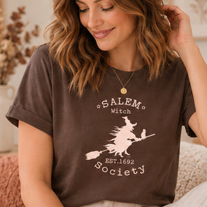 Salem Witch Society T-shirt in Heritage Brown - Amy Lucy