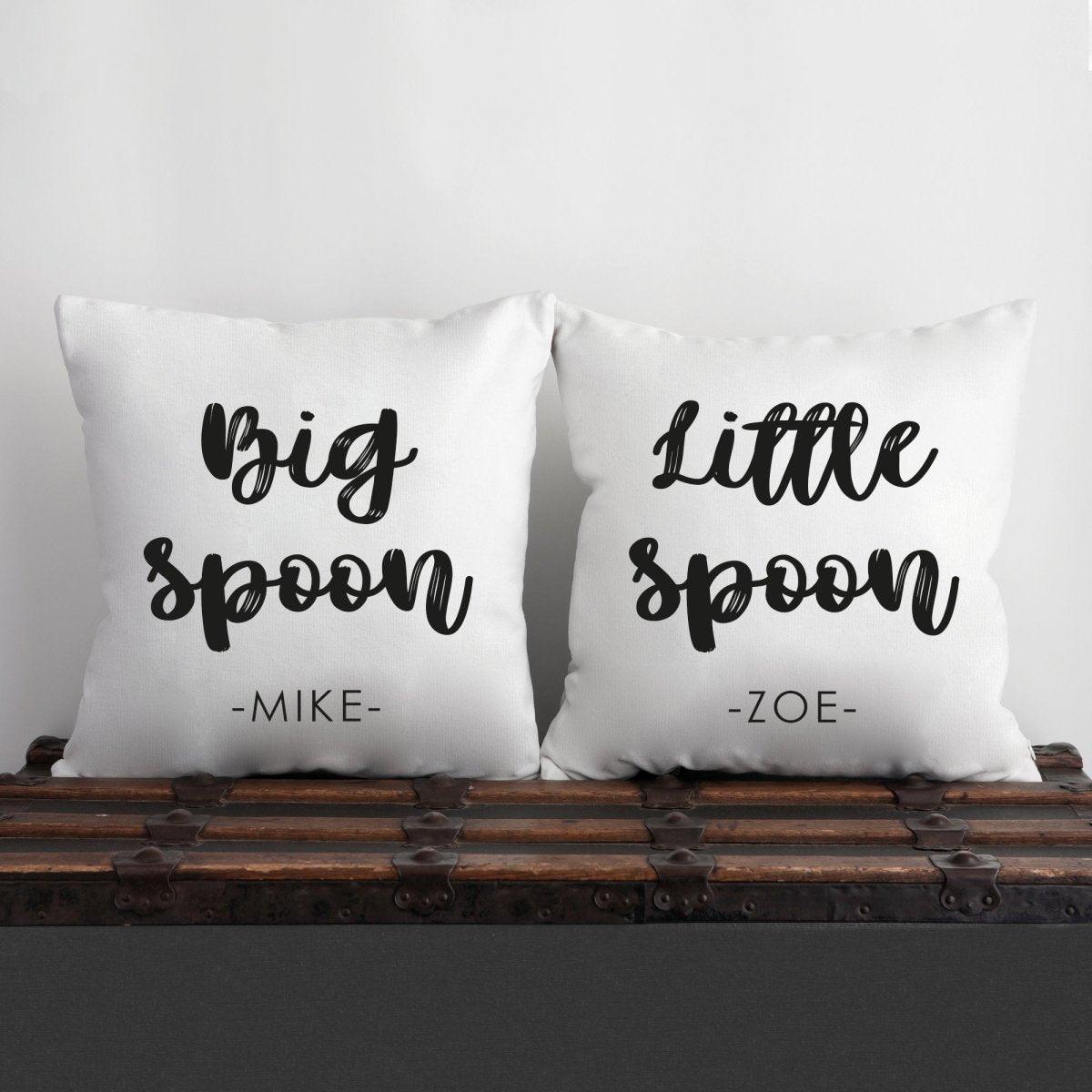 Big Spoon Little Spoon Cushions, Personalised Valentines Day Gift, Couples Cushion Set, Valentines Gift for Her, Custom Cushion, Couple Gift - Amy Lucy