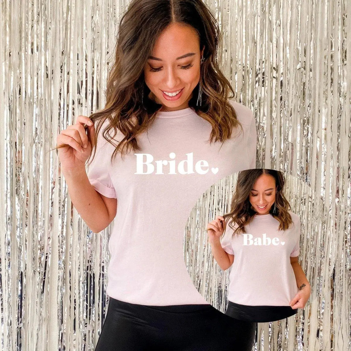 Bride and Babe Hen Party Tops, Bridesmaid T-Shirts, Hen Night Tops, Hen Party Tops, Personalised Wedding Gifts, - Amy Lucy