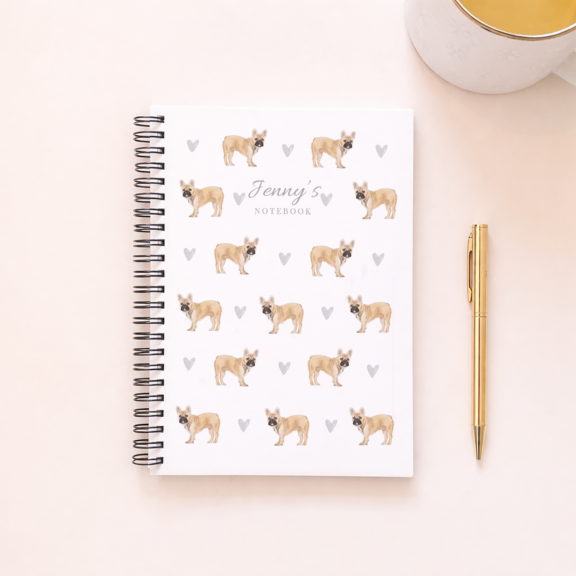 Personalised French Bulldog Notebook