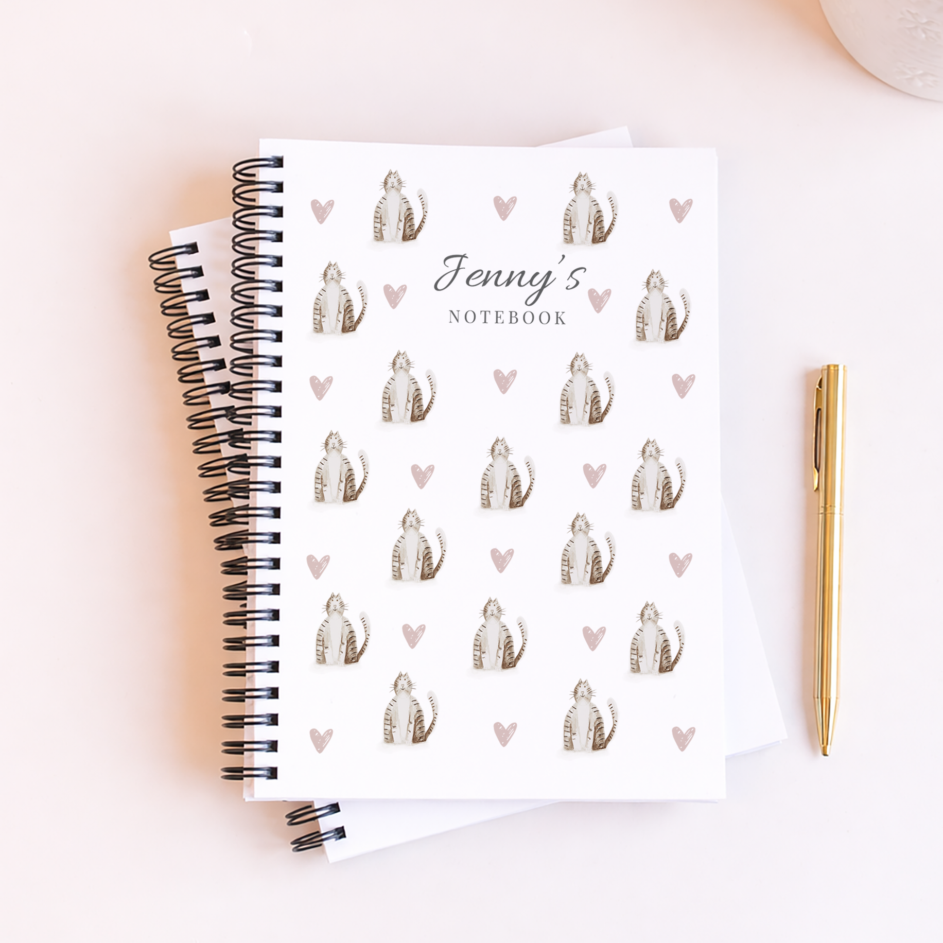 Personalised Tabby Cat Notebook