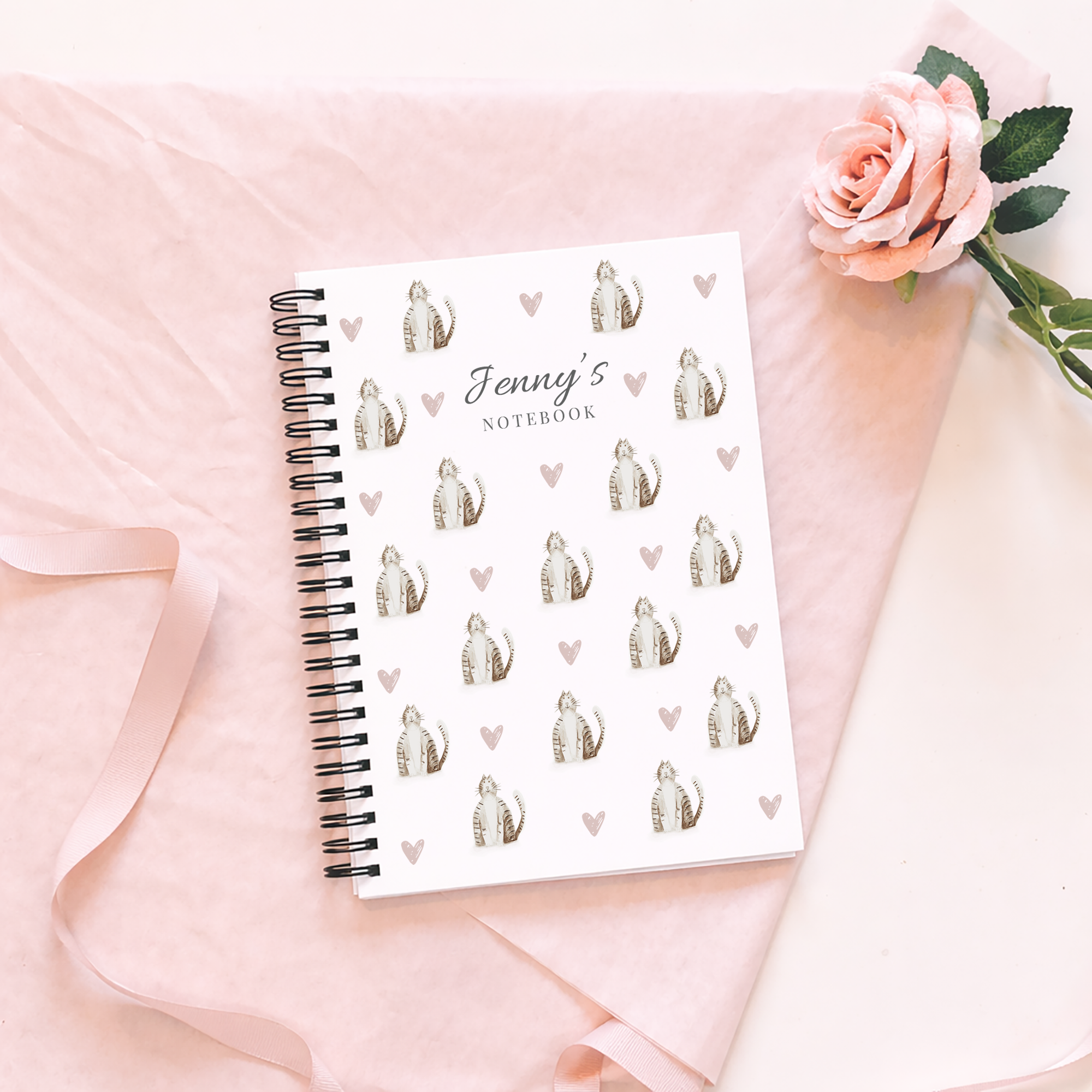 Personalised Tabby Cat Notebook